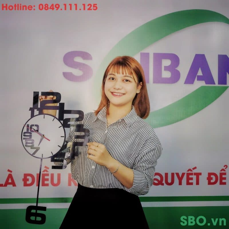 đồng hồ treo tường quả lắc mica art SB003