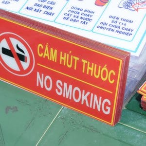 bảng mica cấm hút thuốc