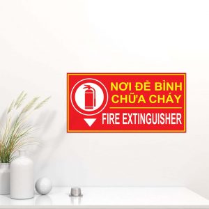 Bảng vị trí nơi để bình chữa cháy mica (Fire Extinguisher)
