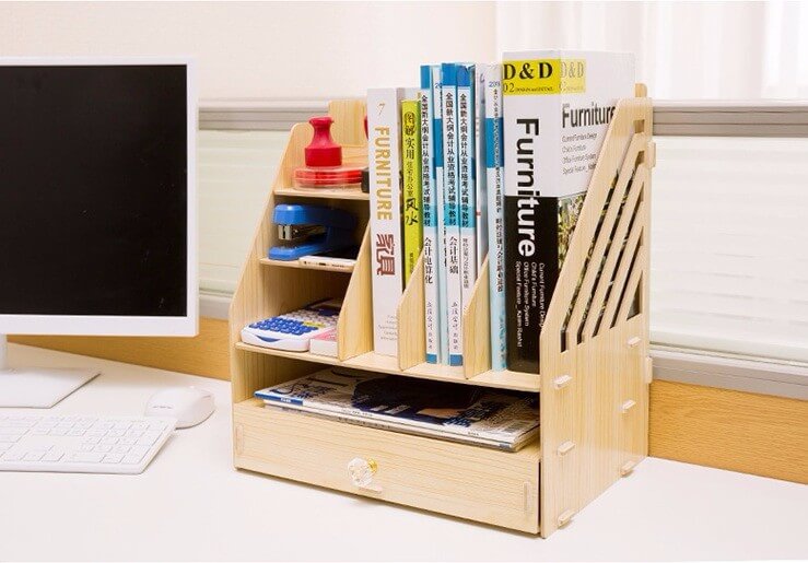 mẫu kệ văn phòng bằng gỗ MDF