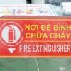 bảng nơi đặt bình chữa cháy mica