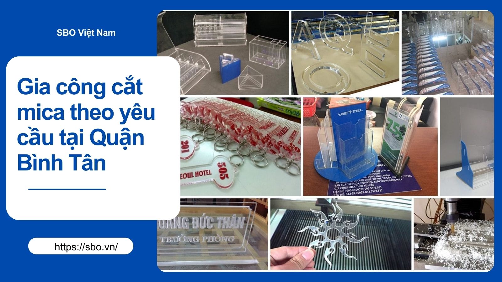 Gia công cắt mica theo yêu cầu tại Quận Bình Tân