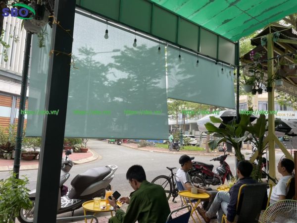 Lưới che nắng quán cafe