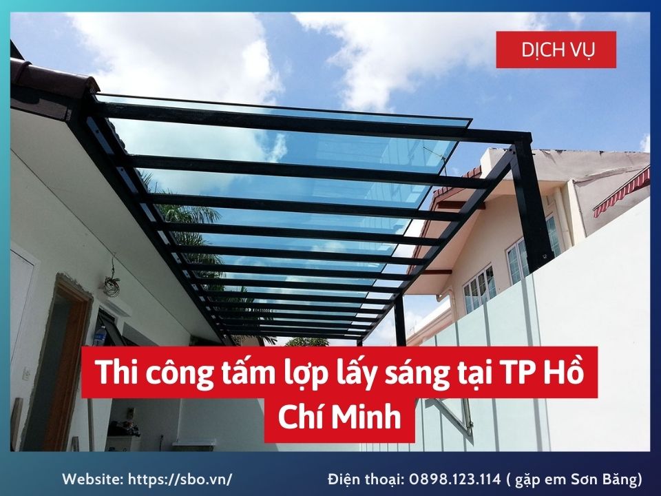 thi công tấm lợp lấy sáng