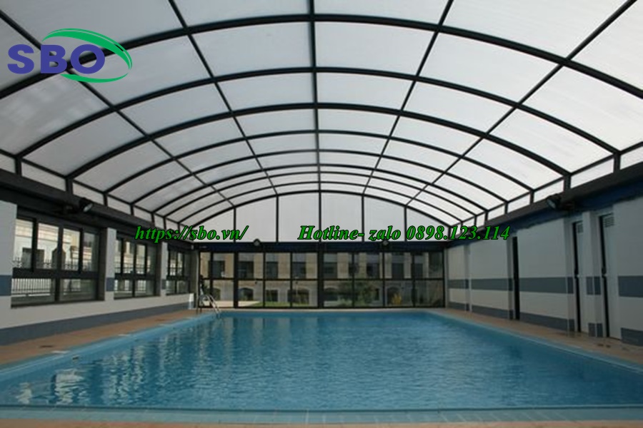 Mái che bằng tấm nhựa Polycarbonate