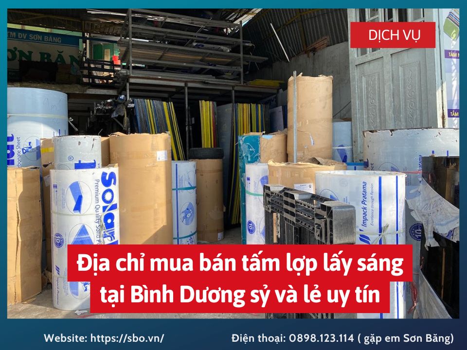 Địa chỉ mua bán tấm lợp lấy sáng tại Bình Dương sỷ và lẻ uy tín