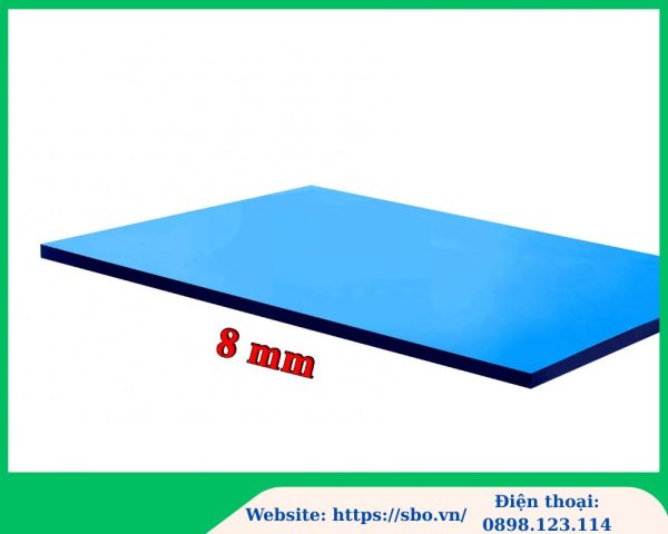 tấm polycarbonate đặc ruột 8mm; tấm poly đặc 8mm