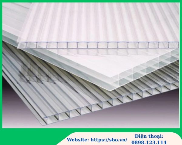 Tấm polycarbonate rỗng 10mm; tấm poly rỗng 10mm