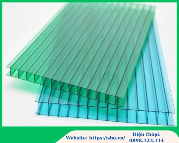 Tấm polycarbonate rỗng 10mm; tấm poly rỗng 10mm