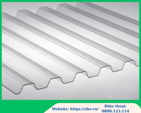 Tôn lấy sáng polycarbonate 9 sóng vuông
