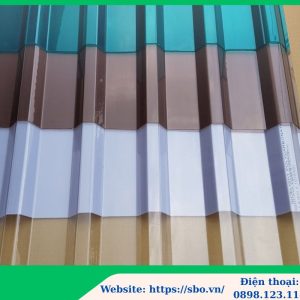 Tôn lấy sáng polycarbonate 9 sóng vuông